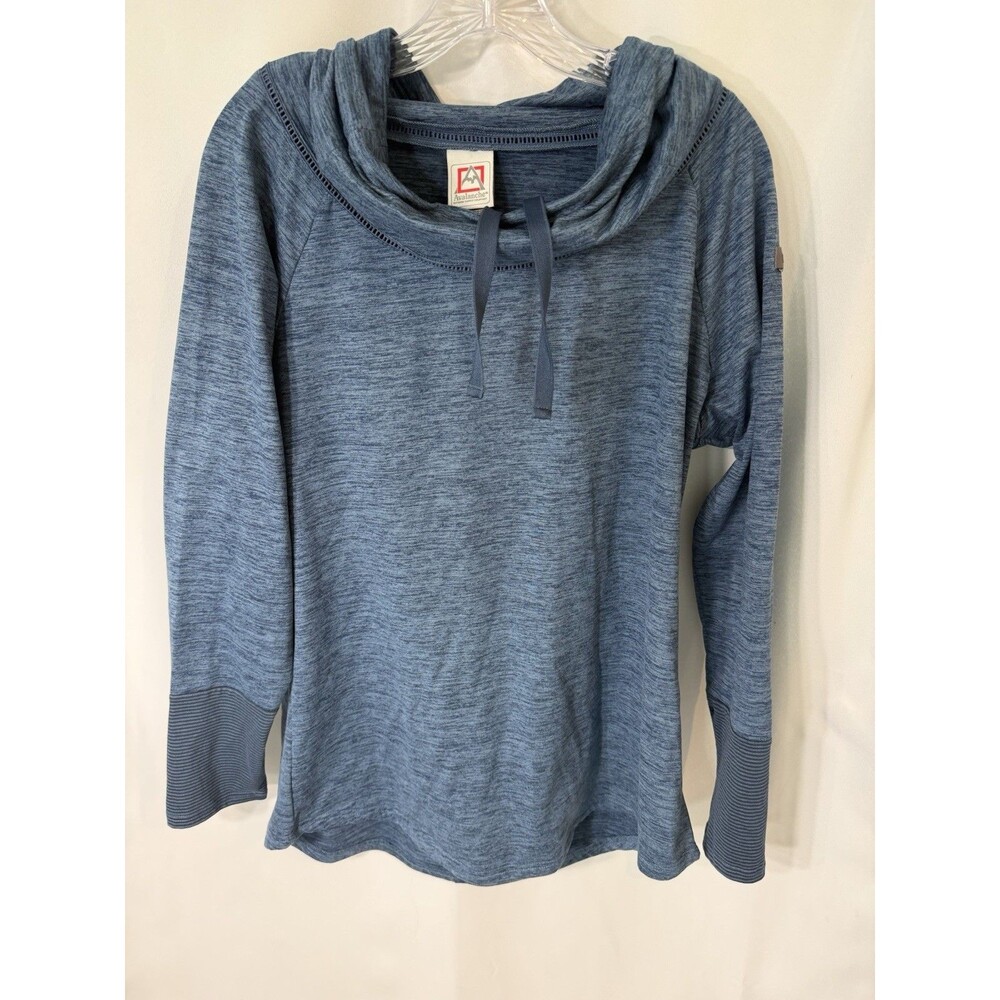 XXL Women's Avalanche Senna Blue Pullover Cowl Neck Long Sleeve Athletic Top
